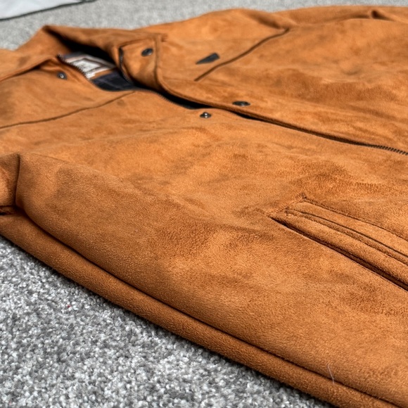 Vtg Reportage R.D.G. Italia Luxury Suede Brown Men’s Jacket Size Medium - Picture 3 of 16